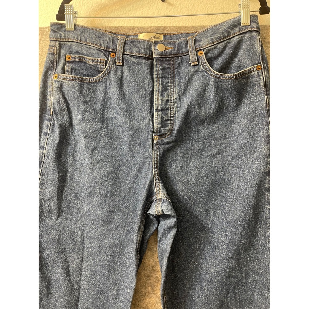 Universal Thread Highest Straight Jeans Medium Wash Button Fly Size 12 Womens - Picture 12 of 15